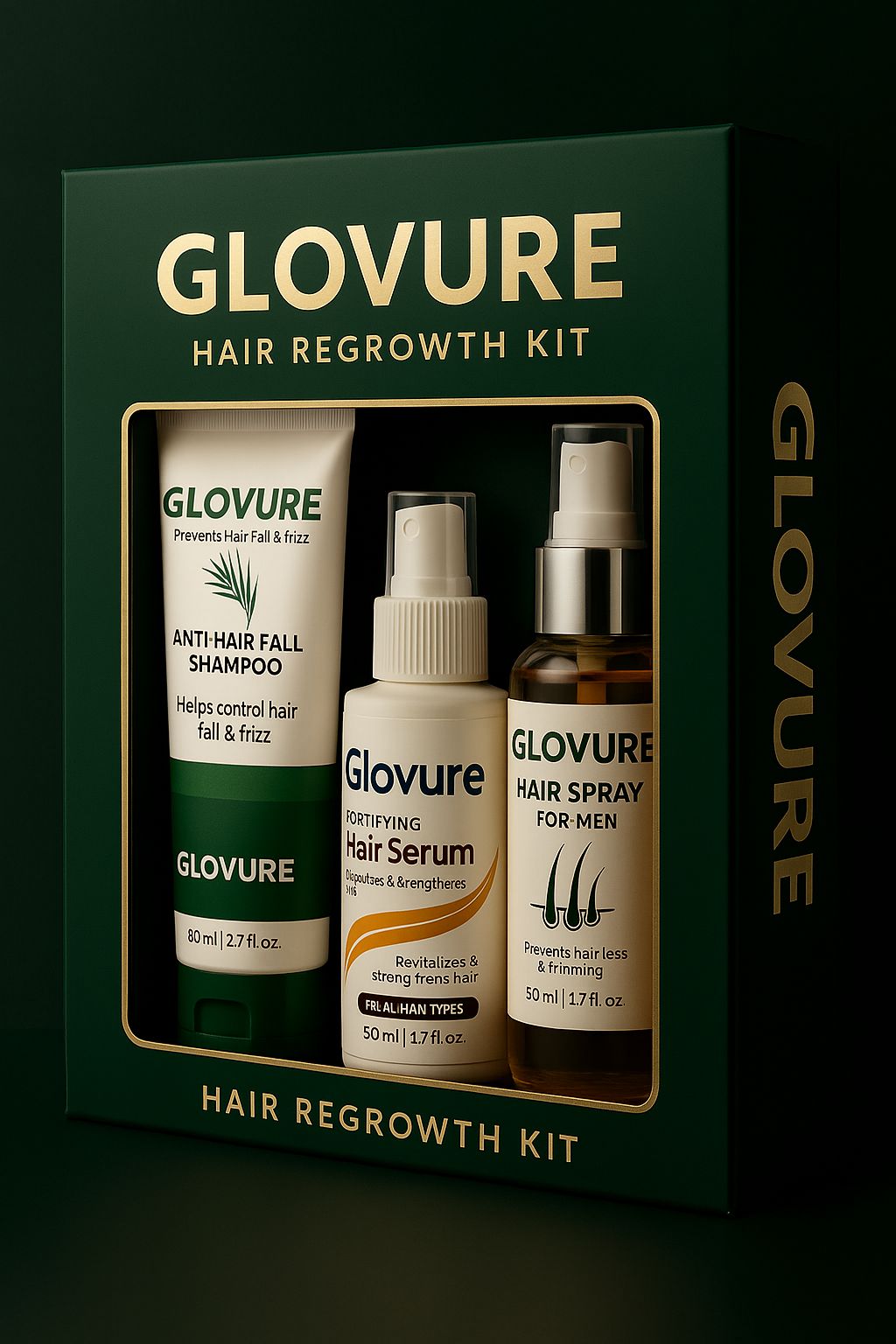 ✨Full Hair Regrowth Kit💧 – 3-in-1 Kit for Strong & Thick Hair🔥🌿