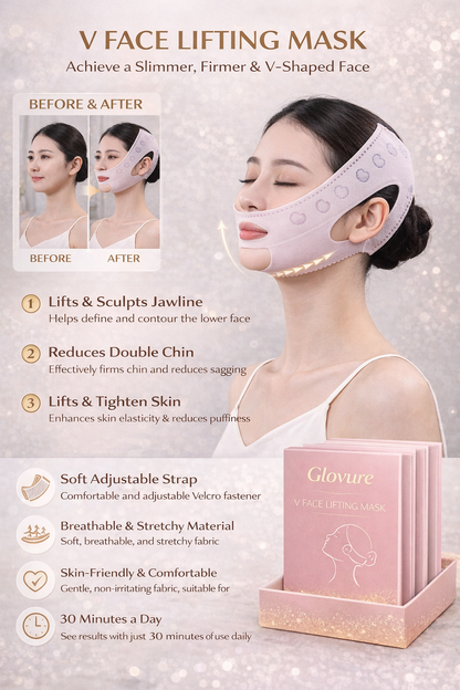 V Lifting Mask – Face Lifting Bandage | Double Chin Reducer | Elastic Face Slimming Strap
