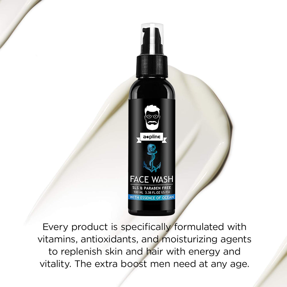 Natural Facial Cleanser Is Suitable Aqua Glow Refreshing Face Wash for Men Ocean Face Wash