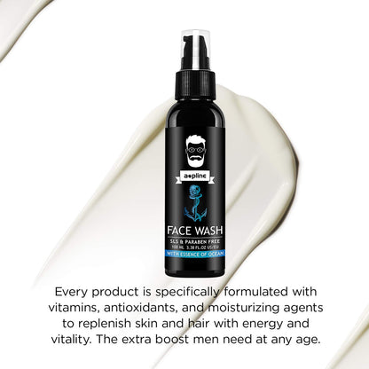 Natural Facial Cleanser Is Suitable Aqua Glow Refreshing Face Wash for Men Ocean Face Wash