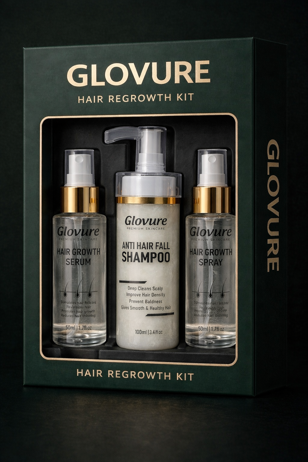 ✨Full Hair Regrowth Kit💧 – 3-in-1 Kit for Strong & Thick Hair🔥🌿