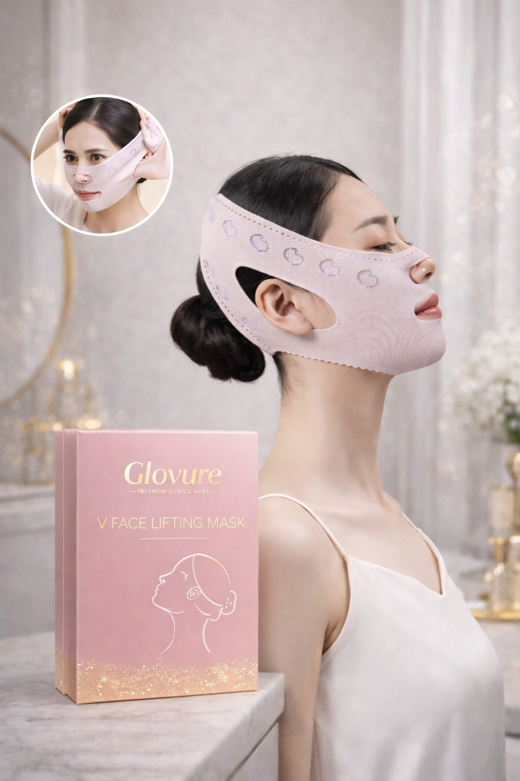 V Lifting Mask – Face Lifting Bandage | Double Chin Reducer | Elastic Face Slimming Strap