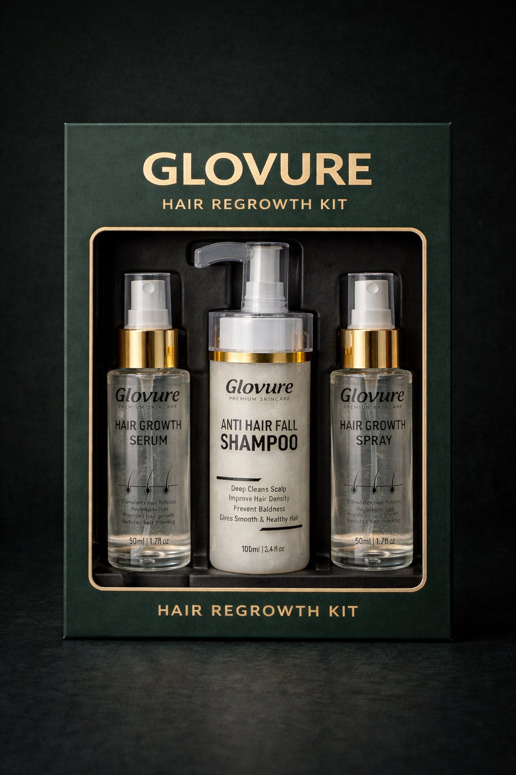 ✨Full Hair Regrowth Kit💧 – 3-in-1 Kit for Strong & Thick Hair🔥🌿