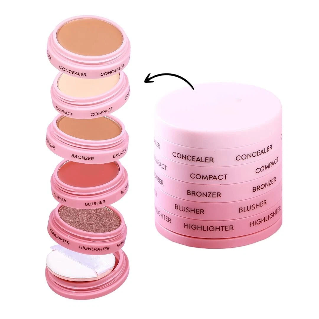 5-in-1 All-in-One Makeup Stack (Concealer, Bronzer, Blush & Compact)
