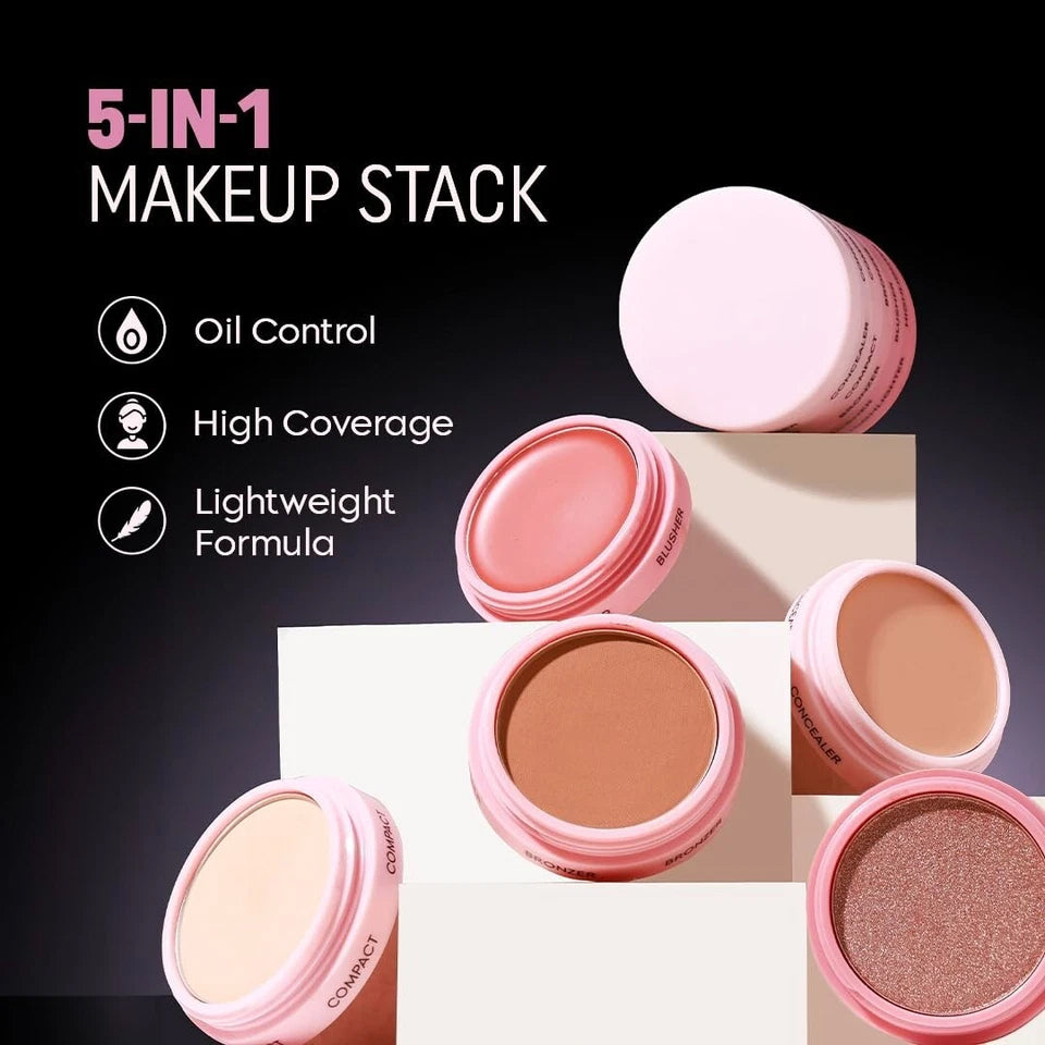 5-in-1 All-in-One Makeup Stack (Concealer, Bronzer, Blush & Compact)